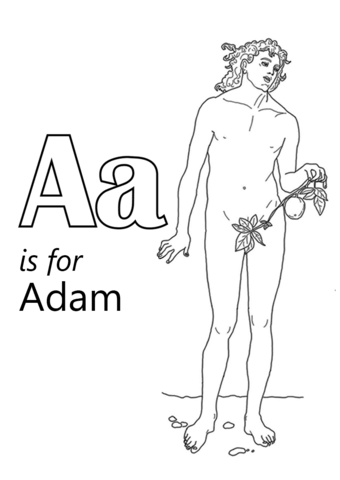 Letter A Is For Adame Coloring Page